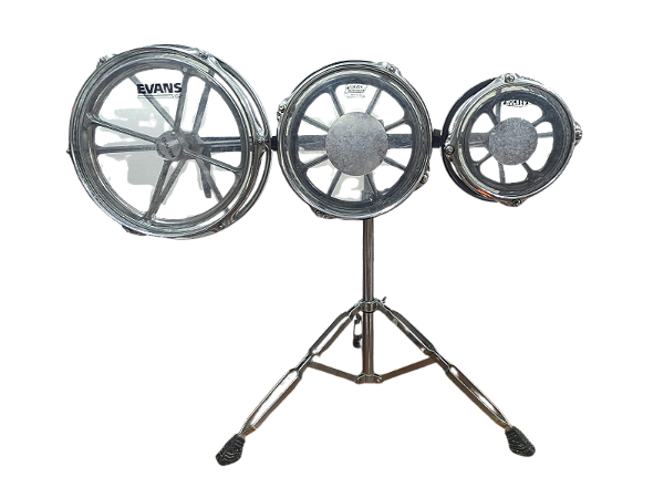 USADO Rototom Remo USA Kit 3 Tambores 6", 8" e 10" C Estante
