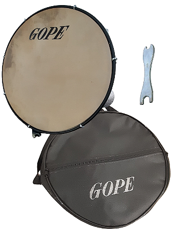 Pandeiro Gope Iniciante 12'' 7 Afin Pele Nylon Envernizado