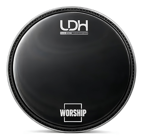 Pele de Bateria Hidráulica Luen 14" LDH Duo Worship Preta