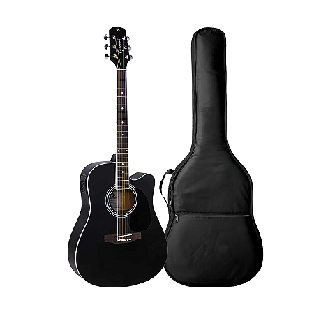 Violão Aço Elétrico Giannini Performance Gdc1 Preto + Capa