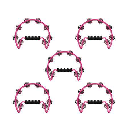 Pandeiro Meia Lua Liverpool Rosa Profissional 5 Uni PML001