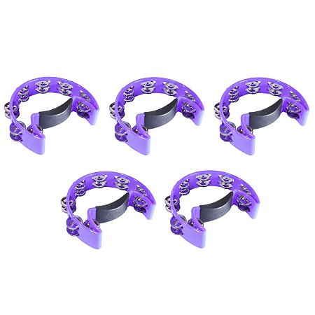 Pandeiro Meia Lua Liverpool Roxo Profissional 5 Uni PML001