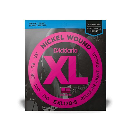 Corda De Baixo 5 Cordas D'Addario XL Nickel (045.130)