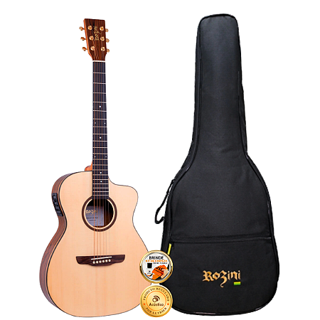 Violão Profissional Elétrico Rozini Premium Rx620 Com Bag