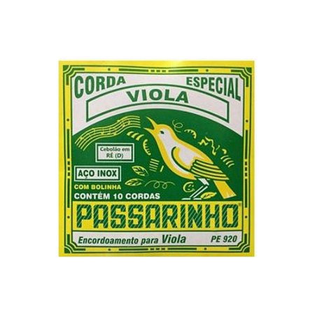 Corda De Viola Paganini Passarinho Aço Inox Cebolão RE-D