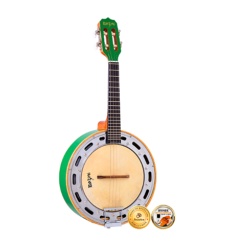 Banjo Rozini Elétrico Profissional RJ11 Caixa Larga Verde