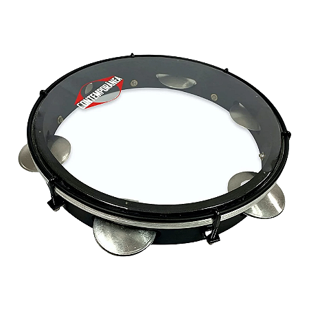 Pandeiro Contemporânea Em Madeira 10" Preto Pele Cristal 82LBK