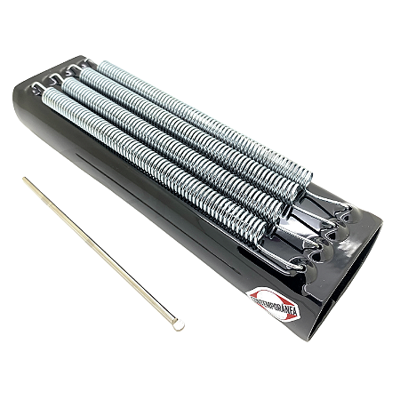 Reco-Reco 4 Molas Contemporânea Em Alumínio Preto Com Baqueta