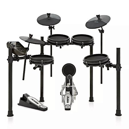 Alesis Bateria Eletrônica Nitro Mesh 300 Sons Kick Pedal Completa