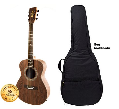 KIT Rozini Violão P. Brasil Mini Ativo RX115ATFLP C/ Bag