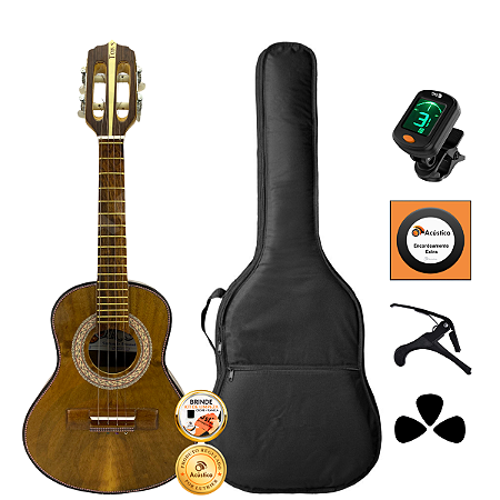 Kit Cavaco Acústico Iniciante Caixa Larga Imbuia Toks Completo