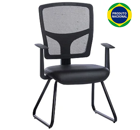 Cadeira de Escritório Base Fixa Eco Encosto em Tela Fixo *Produto Novo Sob Encomenda*