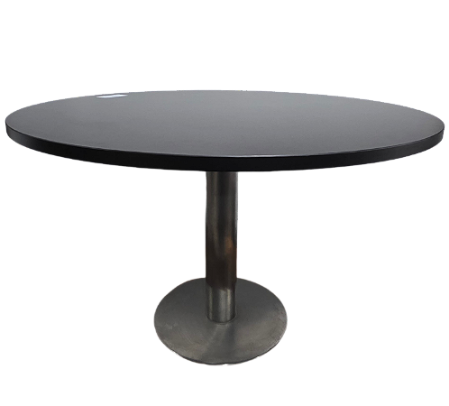Mesa de Reunião Redonda Tampo 25mm Novo Diâmetro 1,10m Base em Aço Cinza Usada
