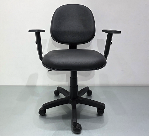 Cadeira de Escritório Usada Executiva Lâmina c/ Braços *Base e braços Usados Estofado Novo*