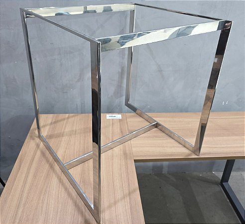 Base de Aço Quadrada para Mesa de Reunião 72x60x60cm (Alt/Larg/Prof)