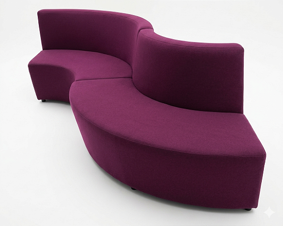 Conjunto Sofá Usado c/ 2 Módulos Curvos 45º IN/EX Cavaletti Spin 36845