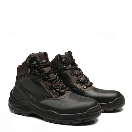 HORIZON DANÚBIO BOTINA DE AMARRAR PRETA COURO GRAXO