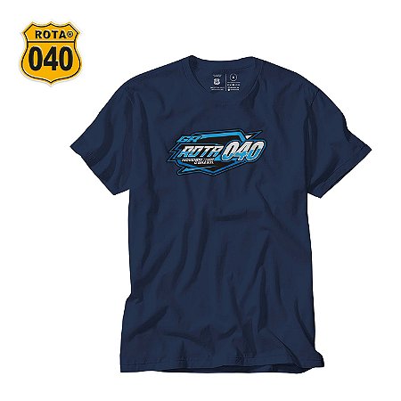 CAMISETA ROTA 040 ESTAMPA FRONTAL AZUL