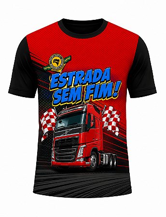 Camiseta Caminhão Volvo FH Estrada Sem Fim