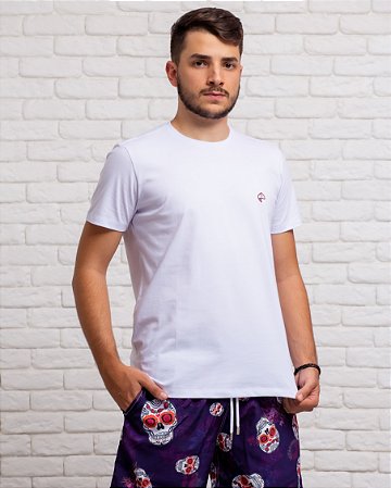 camiseta basica branca masculina