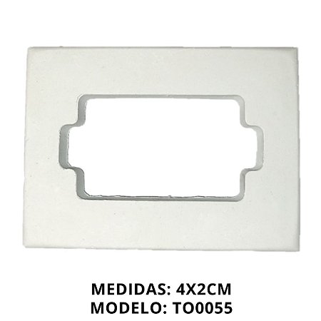 Forma Moldura Gesso Caixa Tomada Acabamento 4x2 TO0055