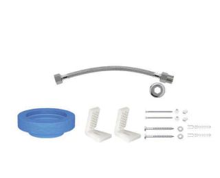 Kit/Conjunto Deca de Instalação para Bacia com Caixa com Fixação Lateral Cromado