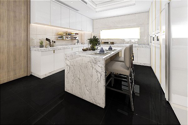 Porcelanato Delta 73x73 Nero Polido - Cx2,65