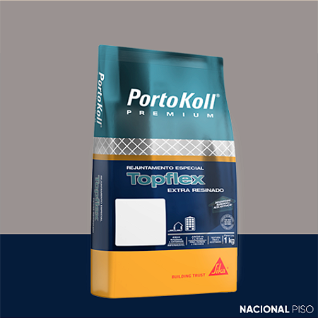 Rejunte Portokoll Premium Top Flex 1kg - Cinza Ártico