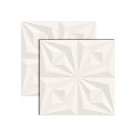 Revestimento Ceusa  58x58 drapeado branco  Cx1,70 - 62546