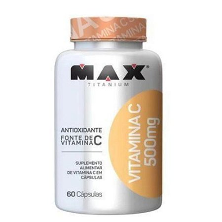 Vitamina C 500mg Pote 60 Cápsulas - Max Titanium