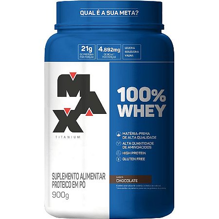 100% Whey Pote 900G - Max Titanium