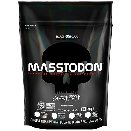 Masstodon Hipercalórico 3kg - Black Skull