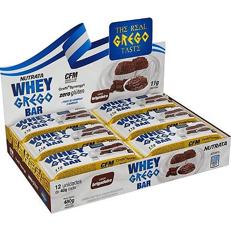 Barra Whey Grego Bar 40g Caixa c/ 12 - Nutrata