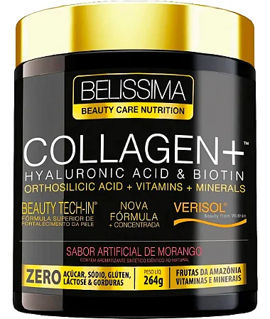 Colágeno Plus Verisol 264g Belíssima Sabor Morango