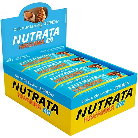 NUTRATA WHEY GREGO HAVANNA ZERO 40G DISPLAY C/ 12 BARRAS - DULCE DE LECHE