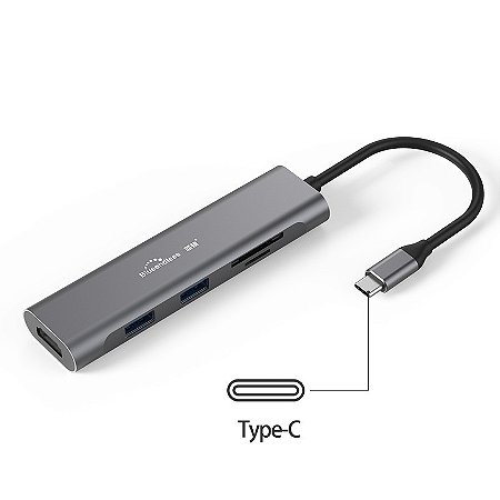 Adaptador Usb C Macbook Air / Pro Hdmi 4k Cartão Sd Micro Sd