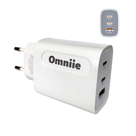 Fonte Carregador Universal Triplo 45w Qc3.0 Turbo 2x Type-c