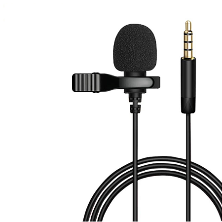 Microfone Lapela 2m Celular Pc Dslr Condensador 3.5mm P2