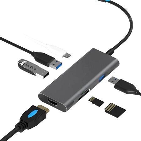 Hub Adaptador Usb-c Hdmi 4k 60hz Compatível com Macbook Pro