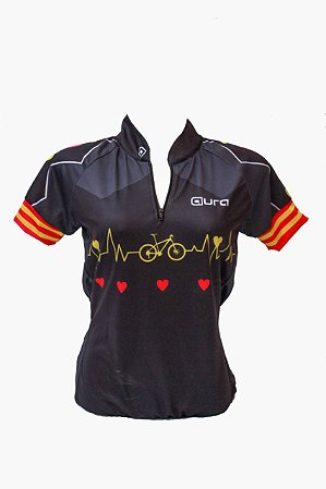 Camiseta de ciclismo Aura unissex com bolso e zípper