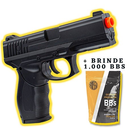 Pistola Airsoft Spring Rossi Vg 6mm Lançamento + Brinde