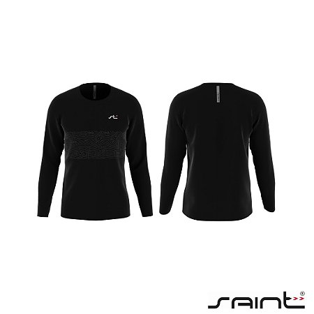 Camisa Saint Manga Longa Preta
