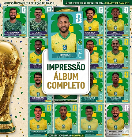 Impressão álbum completo da Copa 2026