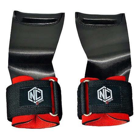 Grip Lion (par) - Preto c/ Vermelho - NC Extreme