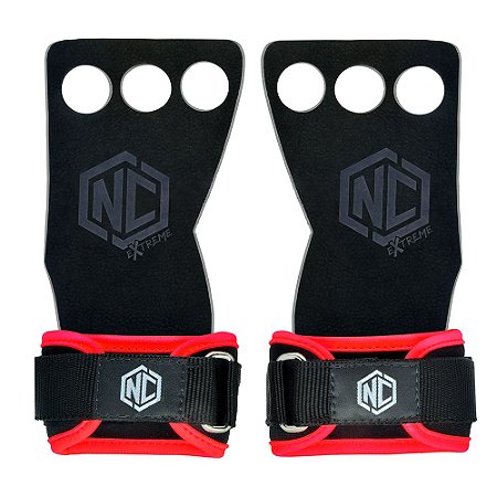Luva Grip Phanter Claw (par) - Preto c/ Vermelho - NC Extreme