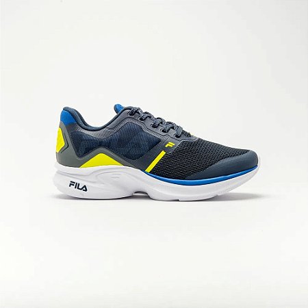 Tênis de Corrida Racer Move Azul Verde e Branco - Fila - Calçado no Atacado