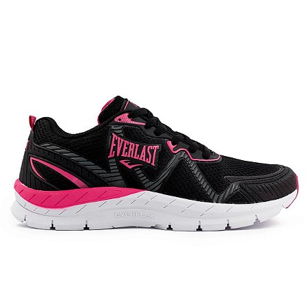 Tênis Kromus II Preto e Rosa - Everlast - Calçado no Atacado