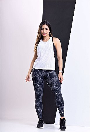Calça Legging Estampada em Poliamida (2107-1) ref 150 - LS