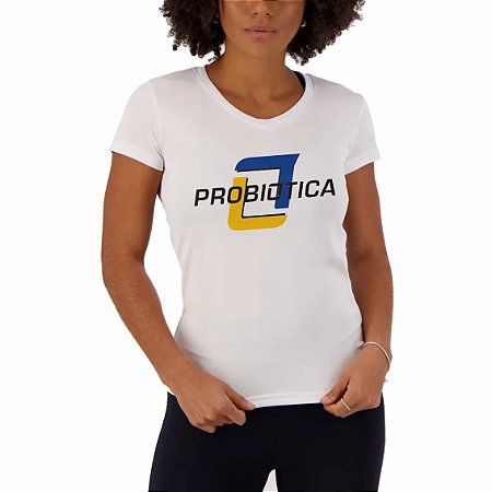 Camiseta Baby Look Classic Branca - Probiotica