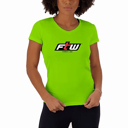 Camiseta Baby Look Diabo Verde Superação - FTW